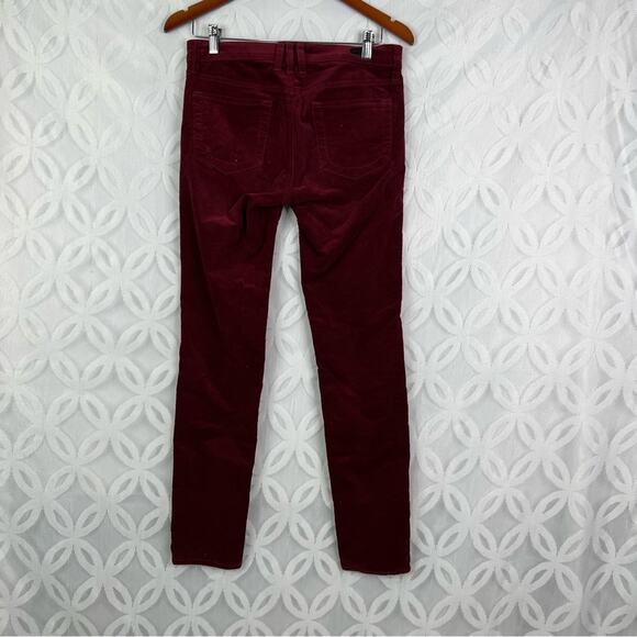 Kut from the Kloth Diana Red Corduroy Relaxed Fit Skinny Pants - Picture 4 of 7